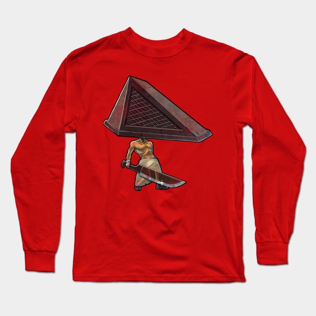 Chibi Pyramid Head Long Sleeve T-Shirt by DasGnomo